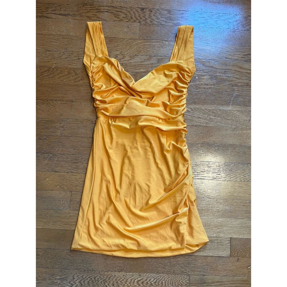 Lucy in the Sky Women's Yellow Mini Dress Size S Party Cocktail